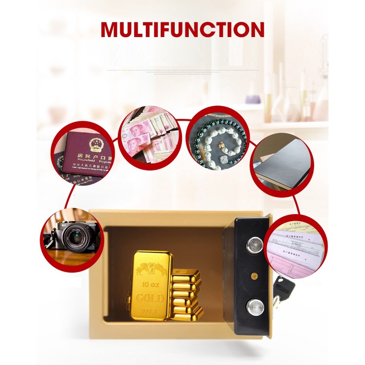 COD Brankas Mini Hotel Safety Box Password 4.6L