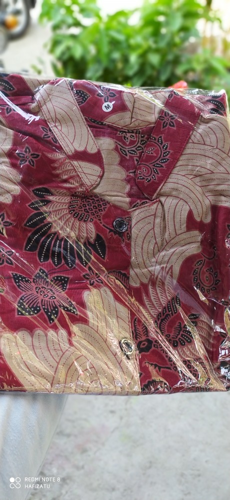 Tey-17 Batik Wanita Asj Sa Hrb026 Kenongo Kemeja Tosca Pendek