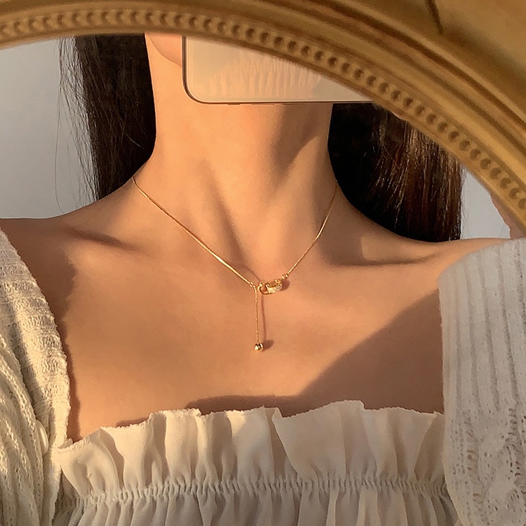 Kalung KL109 Perak / Silver S925 Premium Fashion Wanita Kalung unik Lucu Keren /Deluna/BS