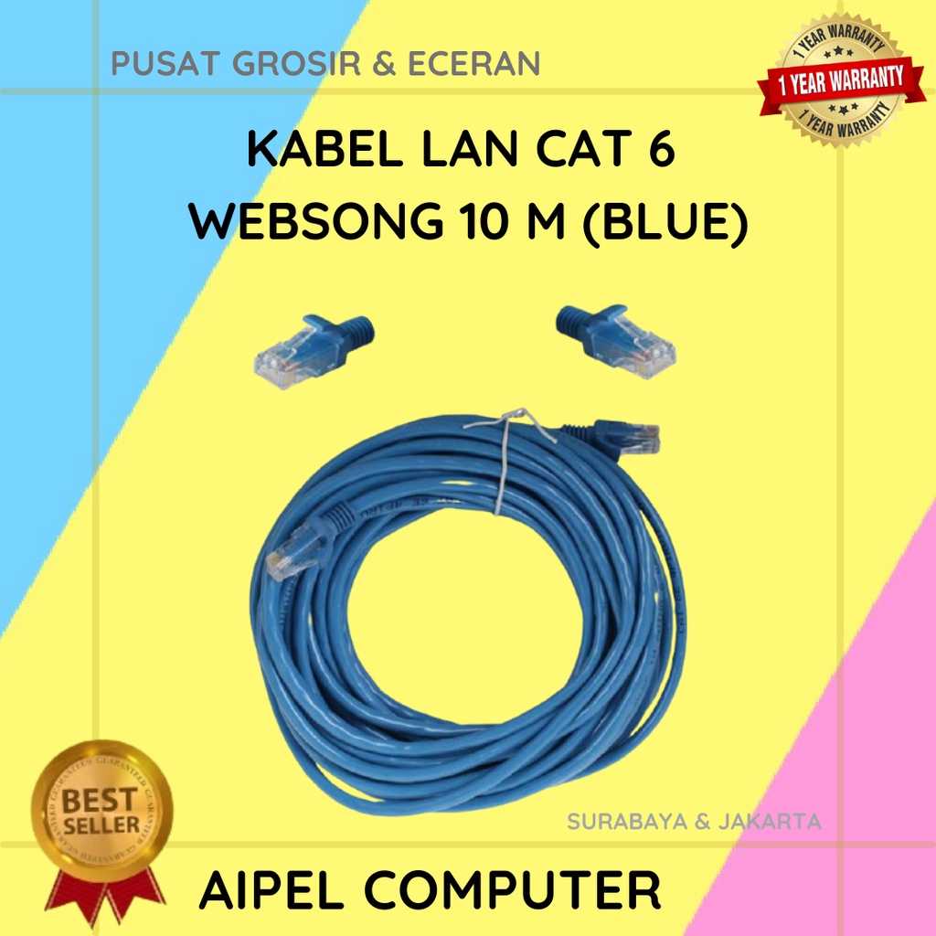 KL6W10 | KABEL LAN CAT 6 WEBSONG 10 M (BLUE)