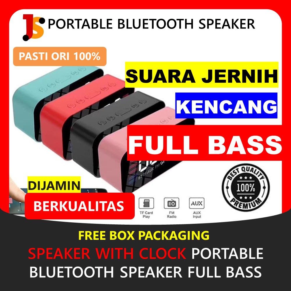 SPEAKER SPEKER BLUETOOTH PORTABLE MINI SPIKER SEPIKER BLUTUT AKTIF WIRELESS SOUND MINI MURAH JS44