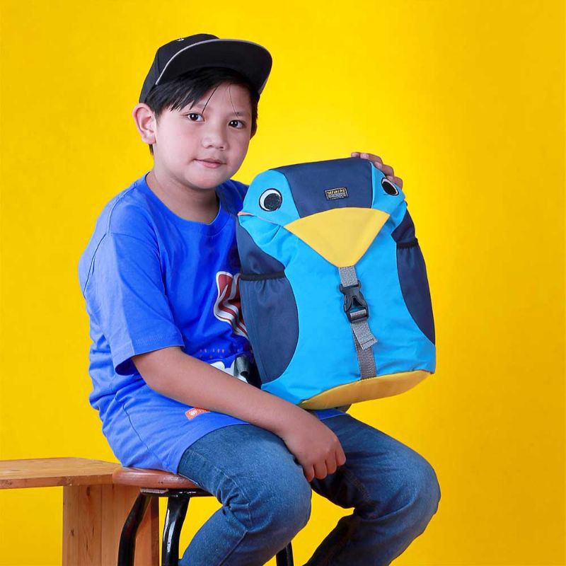 Tas backpack anak sekolah SD SMP karakter pinguin - Tas serut ransel anak laki laki cowok - terbaru