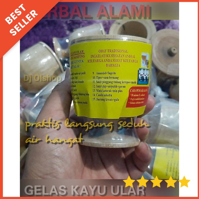 JUAL GELAS KAYU ULAR PAPUA HERBAL ALAMI