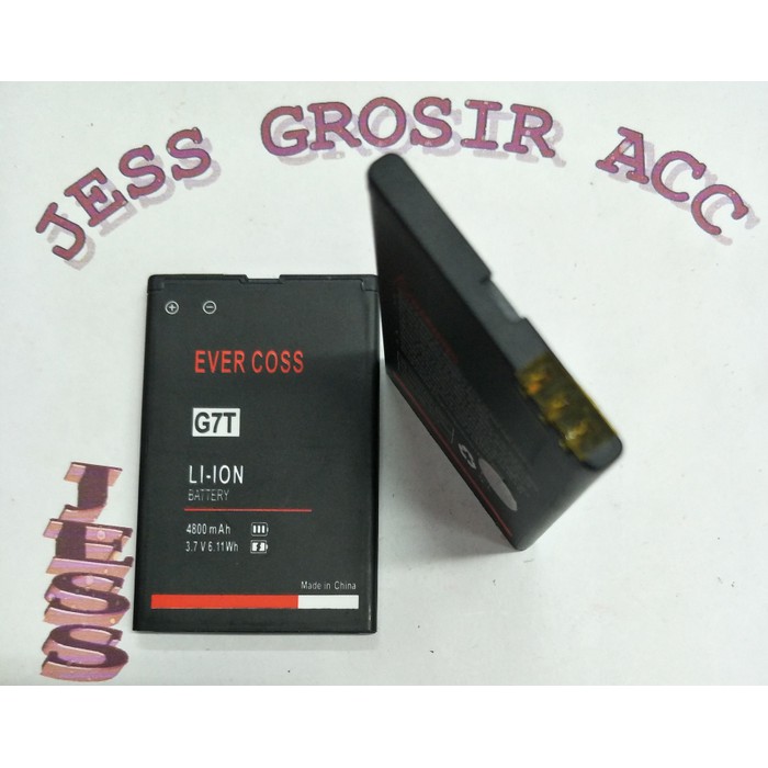 Baterai Battery Batre Batere Double Power Evercoss Evercross Cross G7T - Hitam