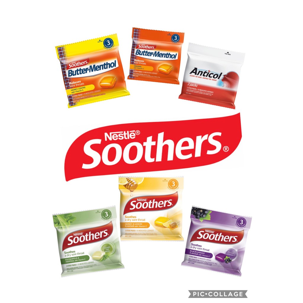 

Nestle Anticol Soothers Butter menthol 30 Lozenge Multipack Tengorrokan Batuk Vitamin C Permen