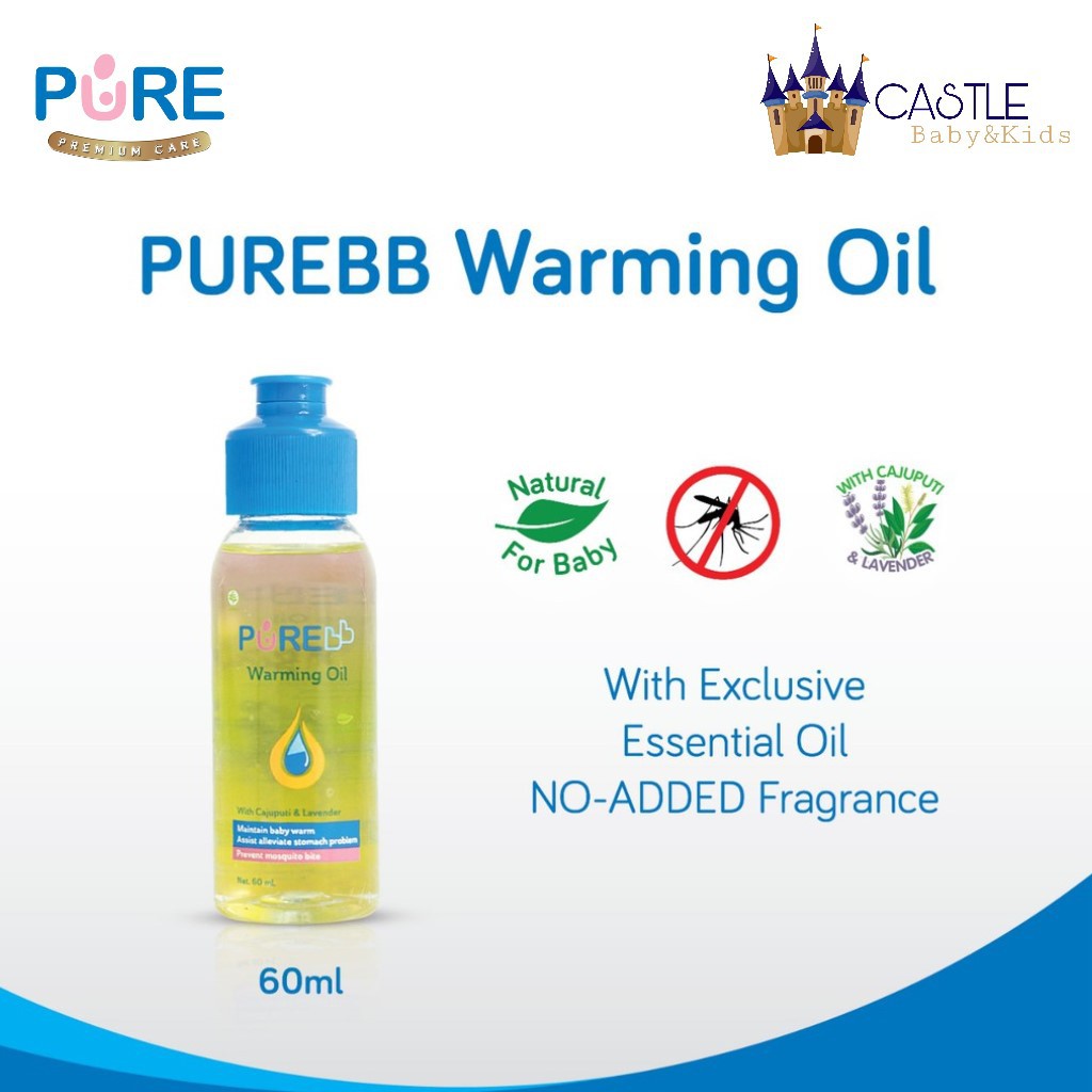 Castle - PureBB Warming Oil 60ml - Minyak Pijat Bayi