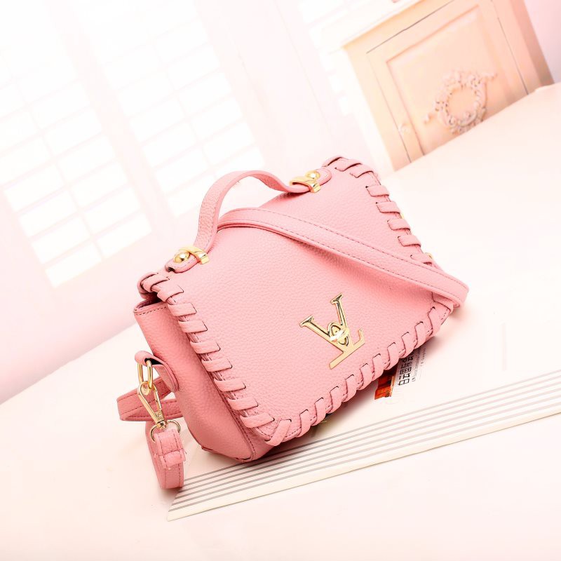 TAS WANITA HANDBAG SELEMPANG BRANDED LV - SEMI PREMIUM - PINK | DHN22008SN