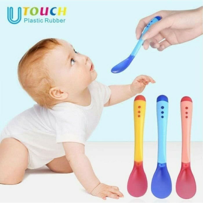 Sendok Makan Garpu Bayi Silikon Lembut Flexibele - SC
