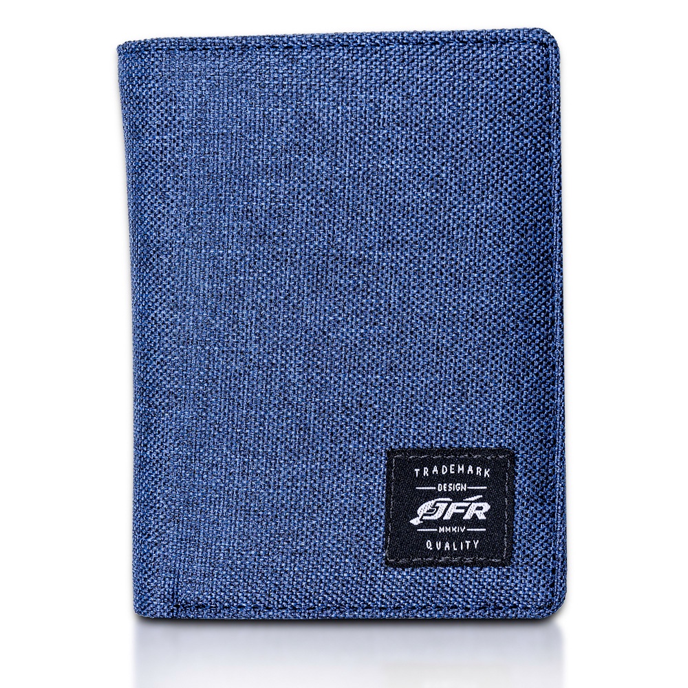 JFR Fashion Dompet Pria 3/4 Bahan Kulit Canvas JP11-BLUE