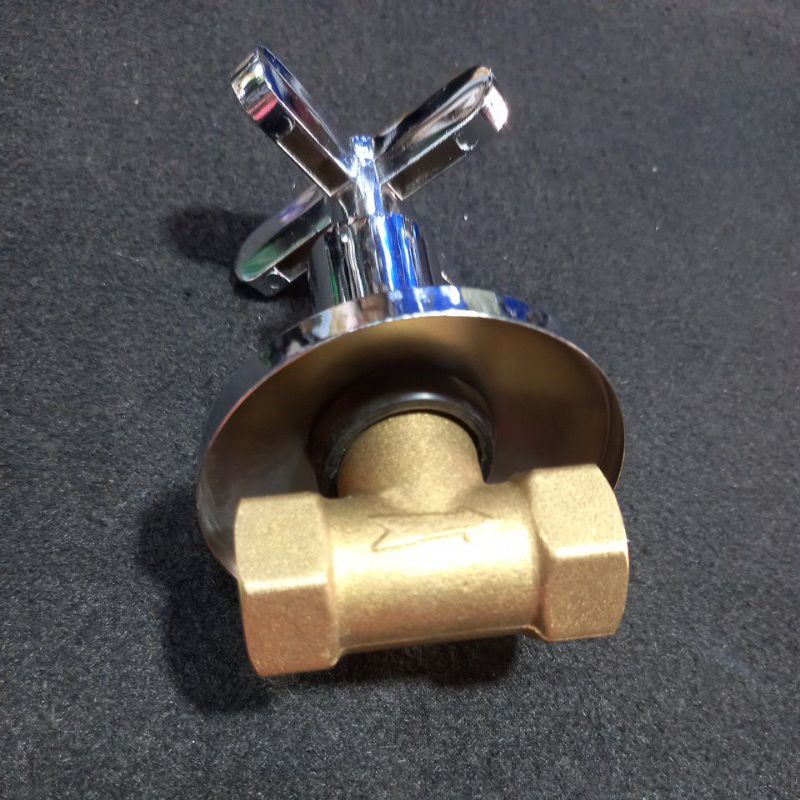 Stop kran shower tanam kran shower tanam kuningan baling Iteps 1/2 inch
