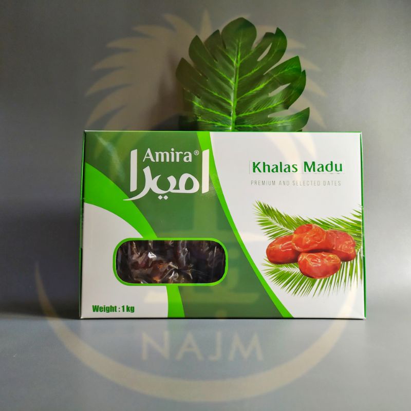 Kurma Khalas Madu 1KG [ Promo Spesial Shopee! ] Amira  Premium And Selected Dates buah Kurma Khalas