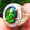 Cincin Batu Akik Kalimaya Opal Australia Top Jarong Ring Silver Perak
