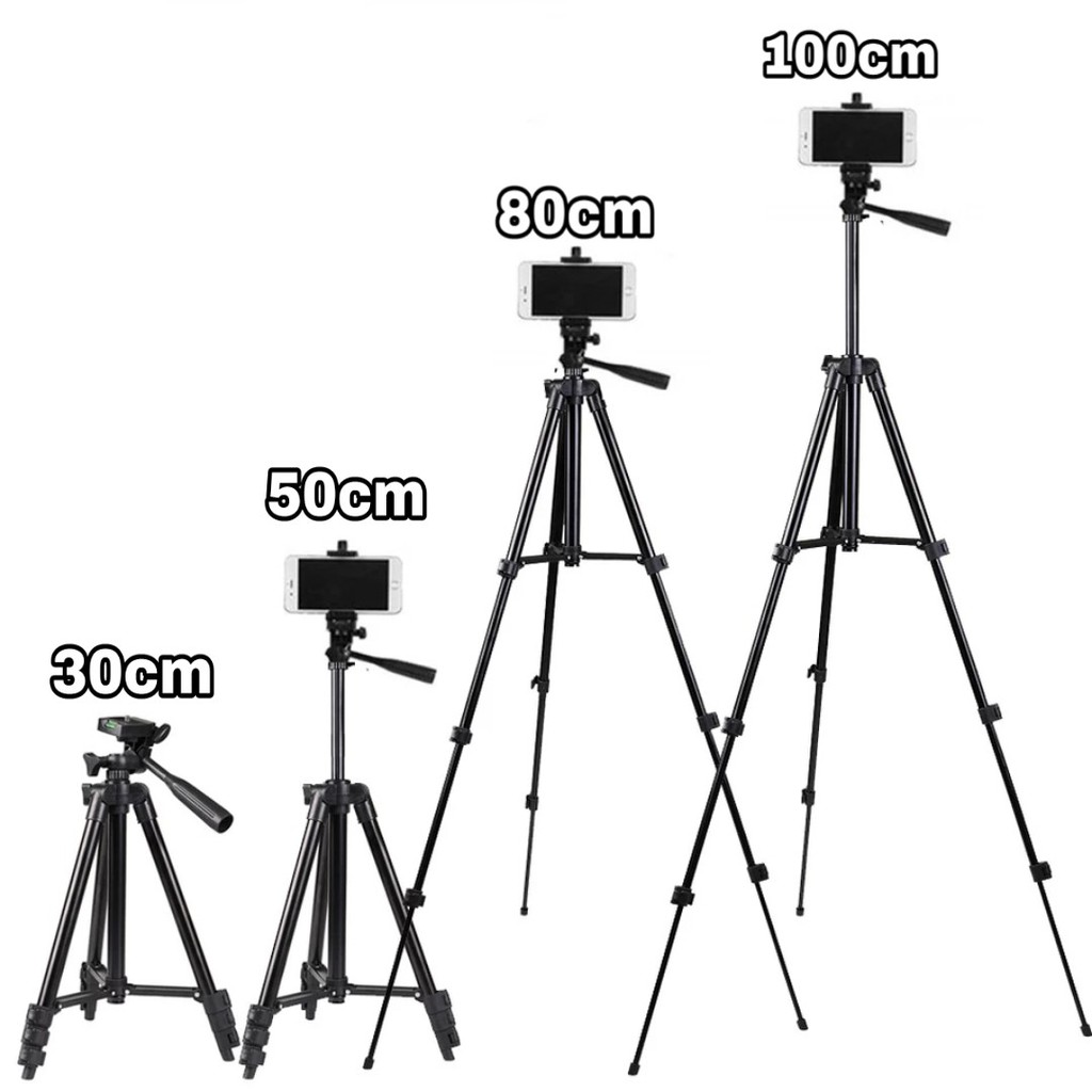 Tripod Hp - Smartphone Tripod Holder 1 Meter Aluminium Hitam 312