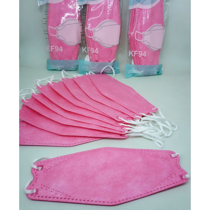 MASKER DUCKBILL PUTIH / HITAM 3D 3ply ISI 50pcs Setara Mouson Alkindo-(isi 10) KF PINK