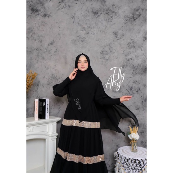 ADIBA SYAR'I BY ELLY ARSY//DRESS SYAR'I BY ELLY ARSY//GAMIS SET KHIMAR CERUTY//GAMIS MUSLIMAH