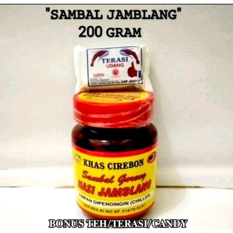 

@200 gr Sambal Jamblang Khas Cirebon SIAP SAJI GRATIS TEH/ TERASI/ CANDY