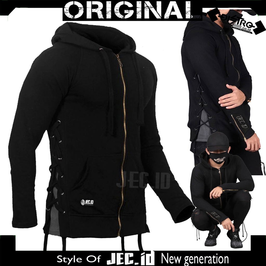 Jaket Hoodie Jec Ropeline Premium Hand Zipper
