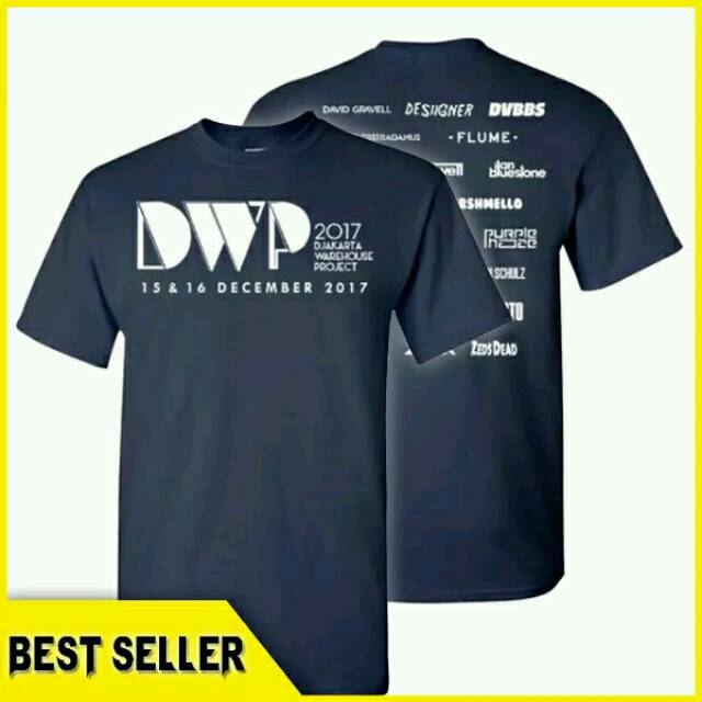 Kaos DWP 2017 Biru Dongker Navy Distro Djakarta Warehouse Project DJ EDM Rave Party