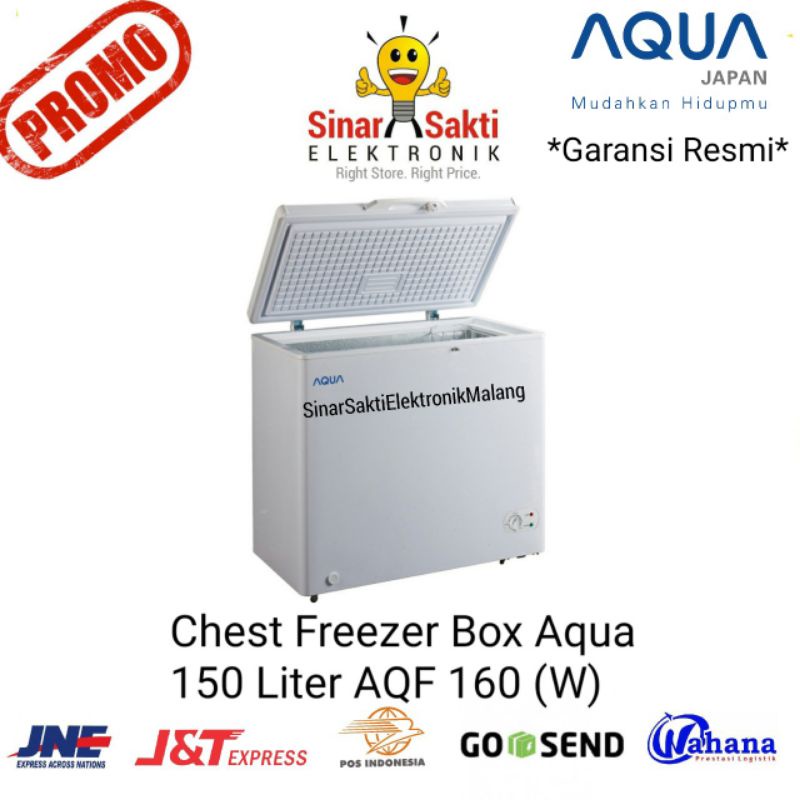 Chest Freezer Box Aqua 150 Liter AQF 160 AQF160 (W) Kotak Pembeku Listrik Termurah Malang