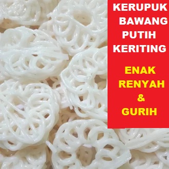 

KERUPUK KERITING KECIL Matang Krupuk MAWAR PUTIH Rasa Bawang Enak Gurih Renyah 500GR