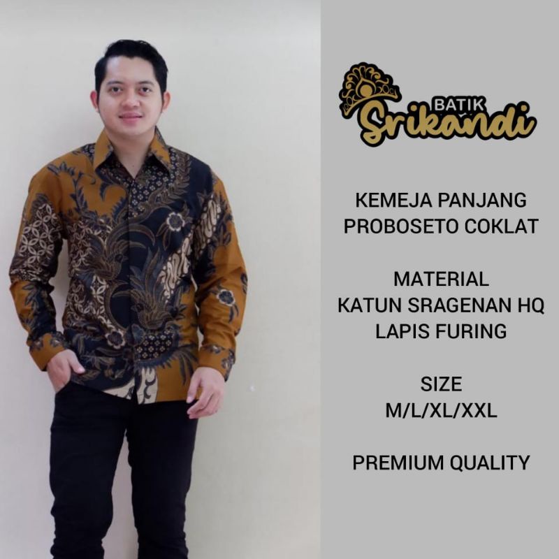 SRIKANDI KUNING KEMEJA BATIK PRIA LENGAN PANJANG