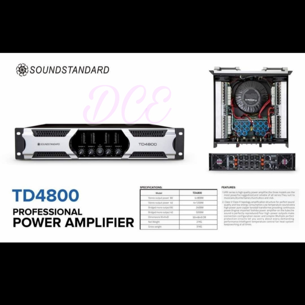 Power SOUNDSTANDARD TD4800 TD 4800 4Channel