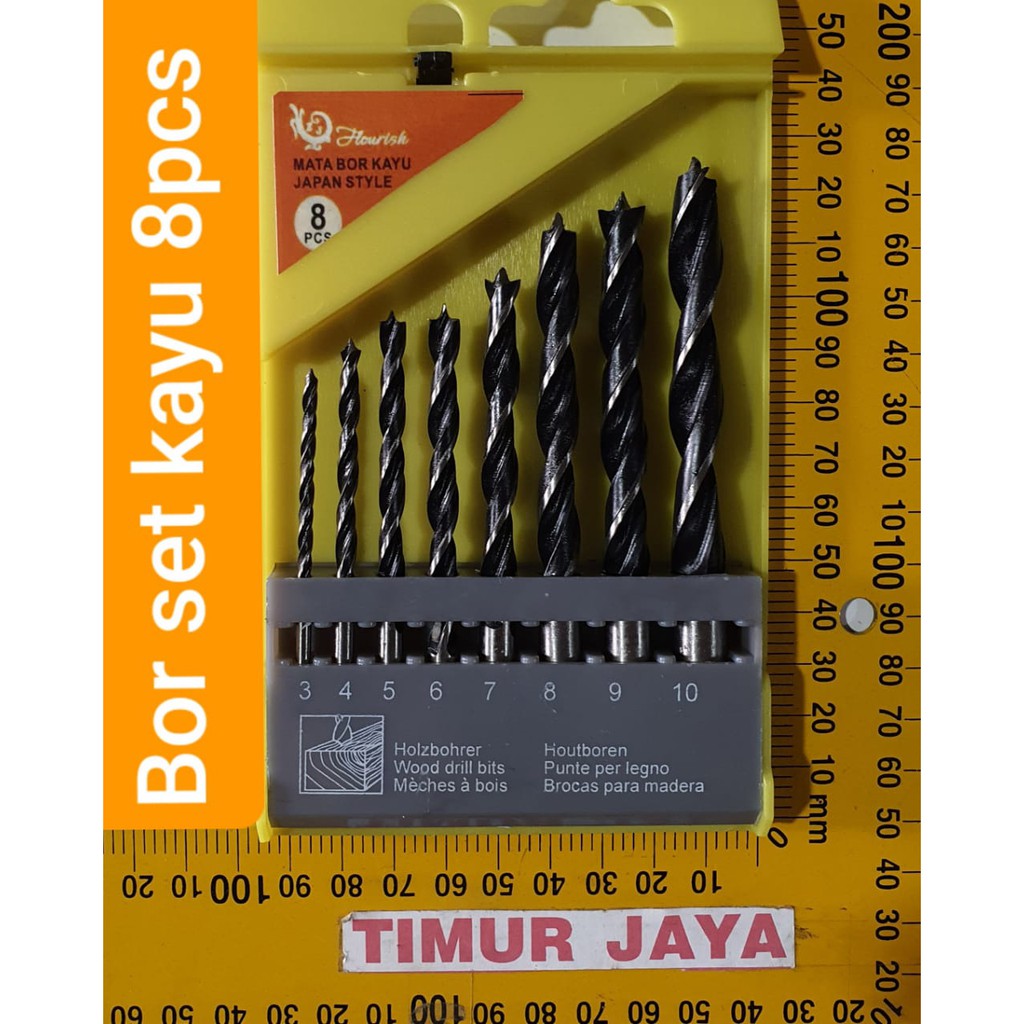 FUJIYAMA  Wood Drill Bit Mata Bor Kayu set 8 pcs 3 10 mm