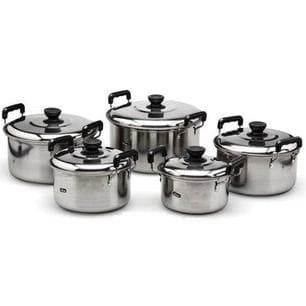 SHENAR - PROMO MURAH PANCI STAINLESS STEEL COOKWARE / PANCI 5 SET / PANCI SUSUN 5 IN 1