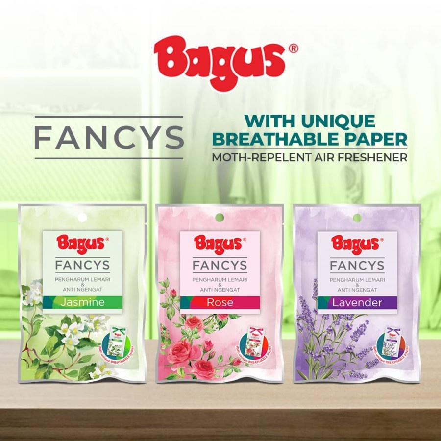 Triple Pack Bagus Fancys Jasmine Kamper Lemari Baju Rak Buku Sepatu