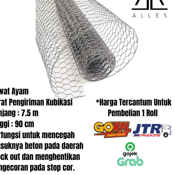 ✫ Kawat Ayam Galvanized / Chicken Wire Mesh 1/2" ❄