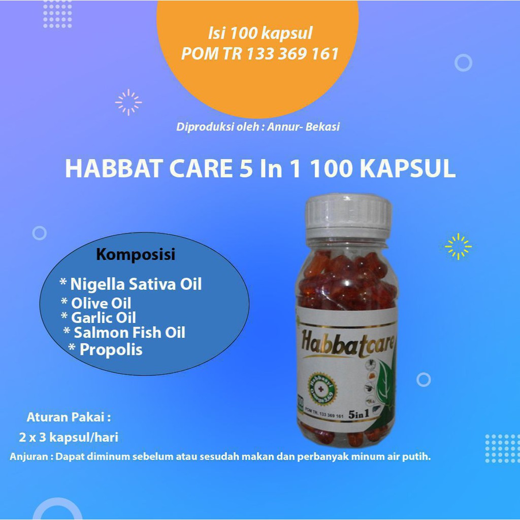 Habbatcare 5 In 1 100 Kapsul Bukan Amrita Herbal