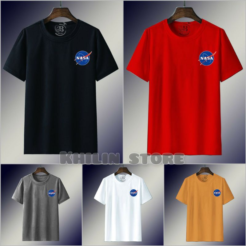 kaos pria distro Nasa Baju pria dan wanita lengan pendek baju atasan cowok dan cewek Tshirt pria wanita dewasa