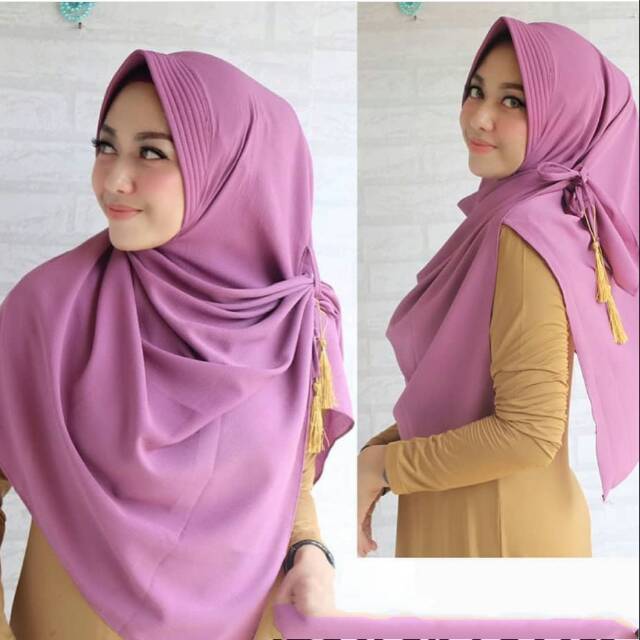 Pasmina Instan Pad Antem Tassel