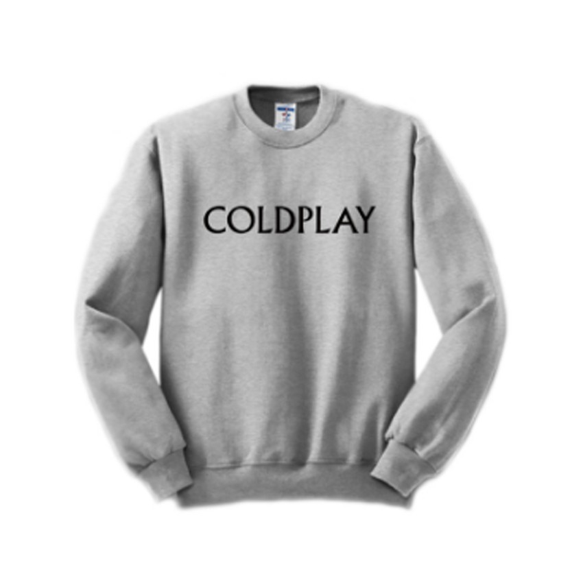 Sweater Crewneck Distro BAND Coldplay Black Premium