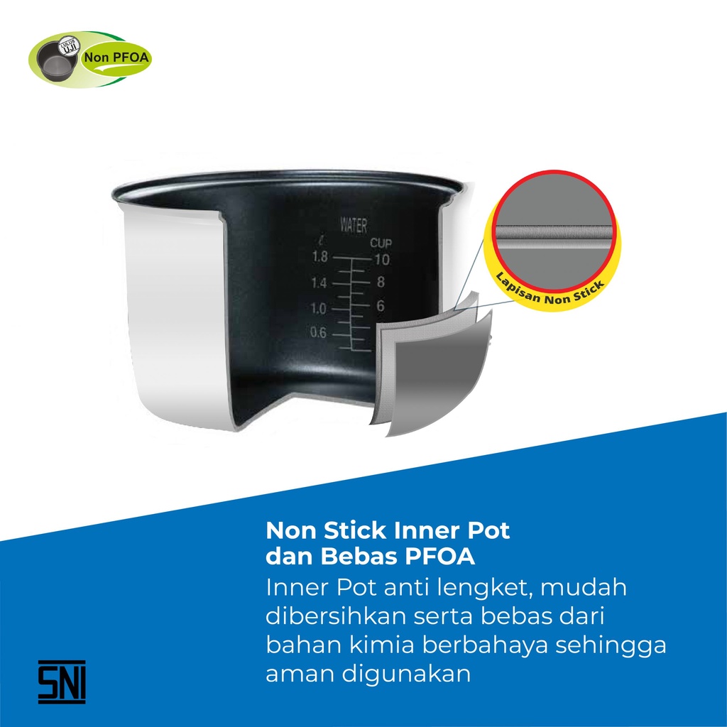 Magic Com / Rice Cooker Miyako 612 1,2 Liter Anti Lengket Bagus Berkualitas Murah Garansi Resmi