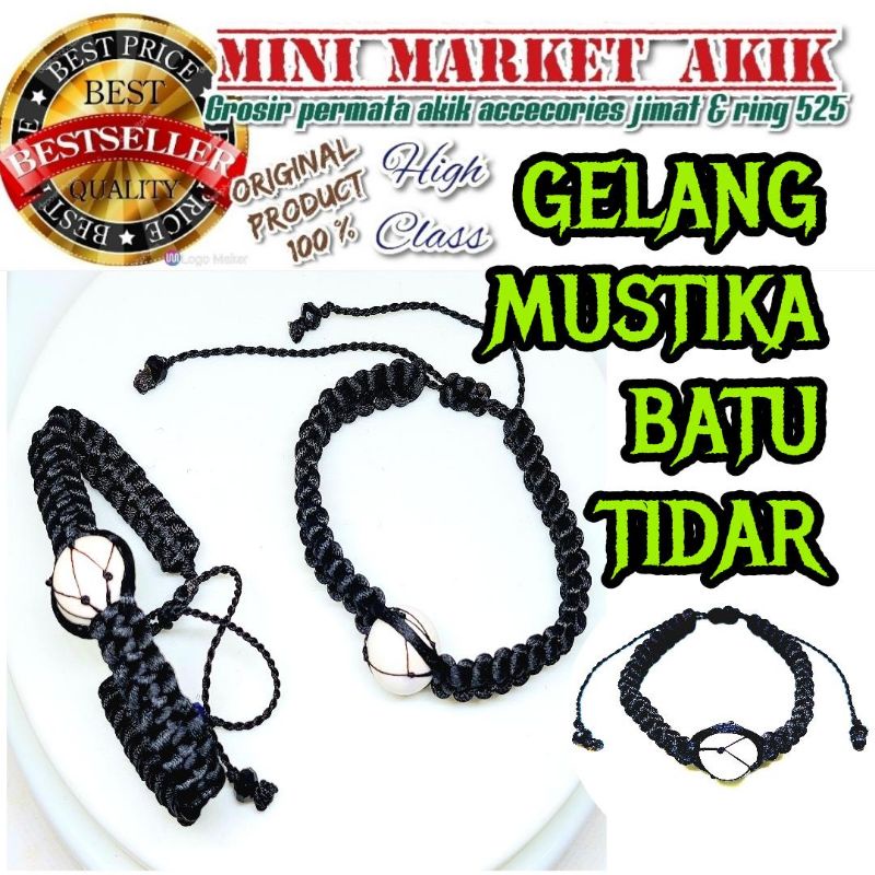 Gelang batu tidar putih / liontin kentos kelapa