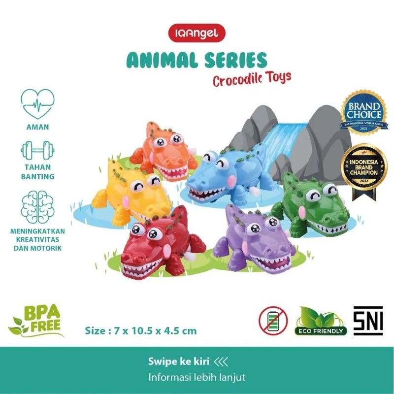 TOYS | IQ ANGEL Crocodile Toys - IQ666 / IQangel Mainan Putar Buaya