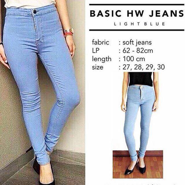 Fedorafashion PUNNY BASIC HW HIGH WAIST JEANS CELANA JEANS 