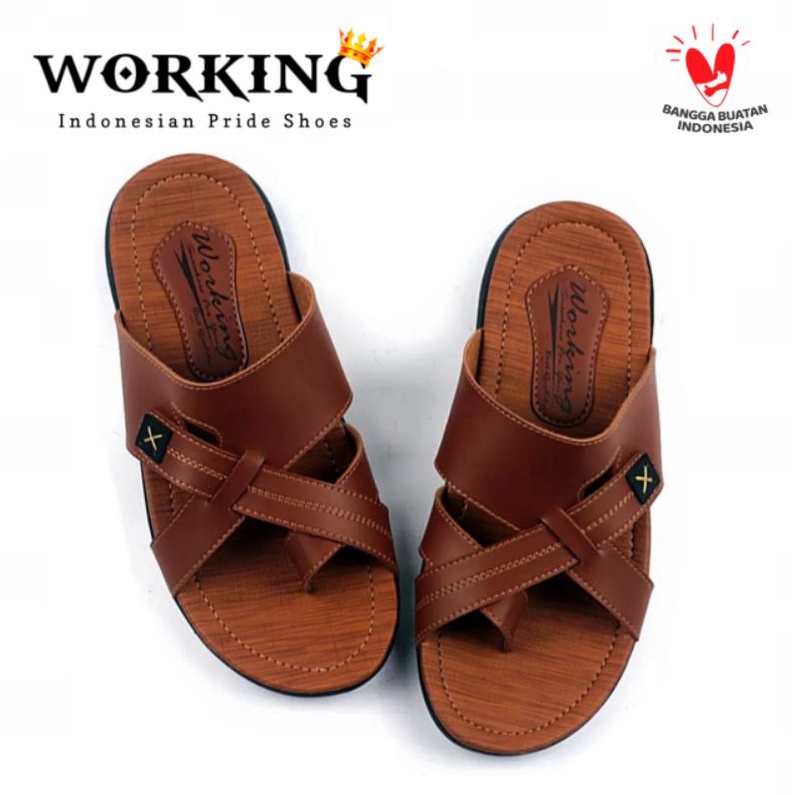 WORKING Original M-12 Sandal Pria Casual Sandal Jepit Pria Sandal Karet Pria Sendal Karet Pria Sanda