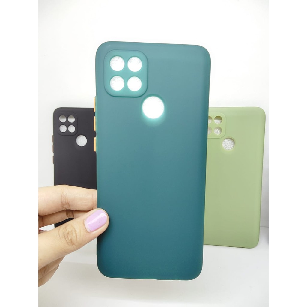 SMPC TPU Candy Oppo A15 6.52 inch SoftCase Macaron Protection Camera Tombol Warna