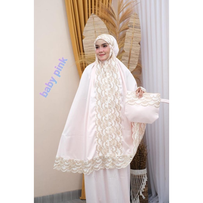 Mukena renda premium wanita