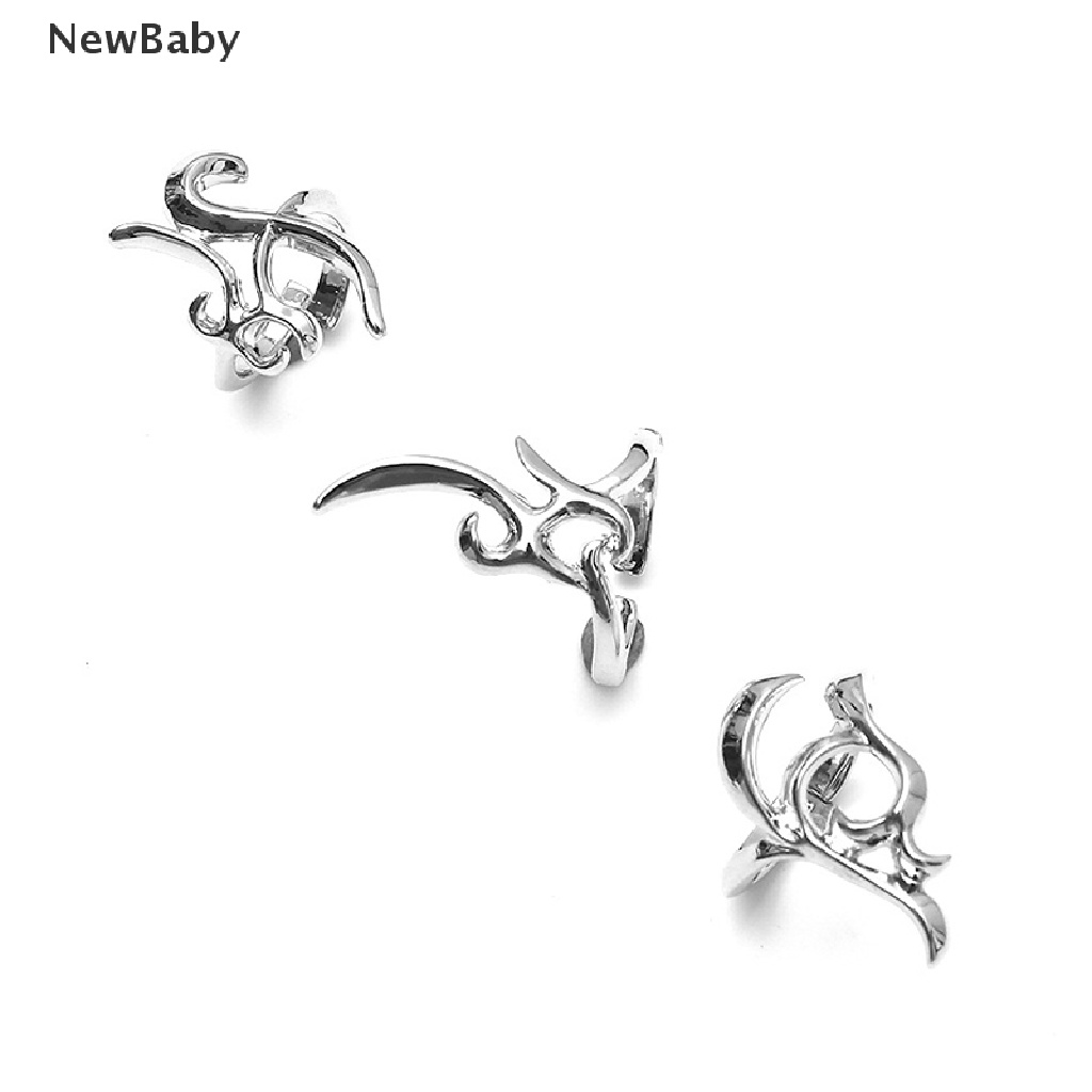 Newbaby 3pcs / Set Cincin Pelindung Ujung Jari Asimetris Gaya Punk Untuk Bayi