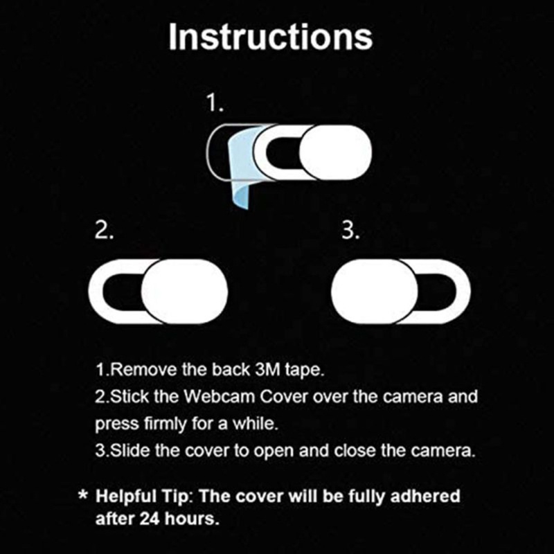 zzz 3pcs Camera Cover Slide Webcam Extensive Compatibility Protect Privacy