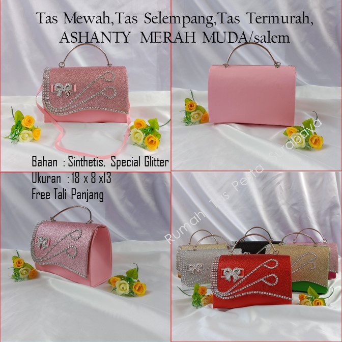 Tas Mewah,Tas Selempang,Tas Termurah,ASHANTY  MERAH MUDA