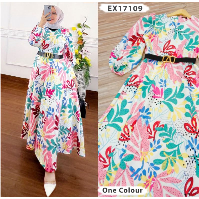 SALE EXTU ORIGINAL 17109 Melisa Midi dress+belt  (Limitededition)