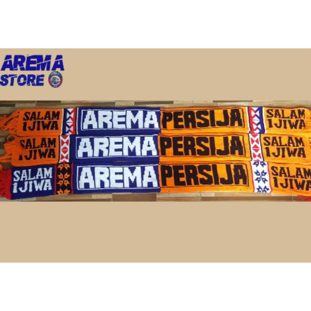 Syal arema bahan rajut murah bagus