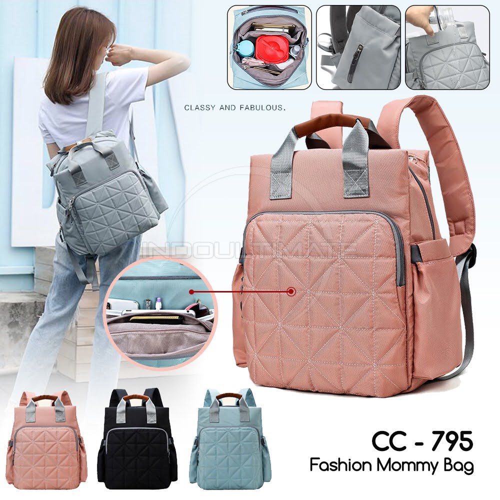 Tas Bayi Ransel Besar PREMIUM import Perlengkapan Travelling Baby diaper bag susu CC-795 CC-796