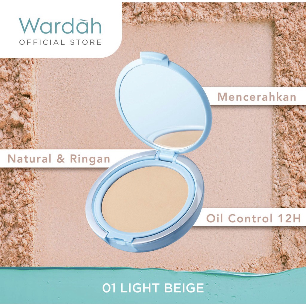 Wardah Lightening Powder Foundation Light Feel - Bedak Yang Mencerahkan Dengan Hasil Natural