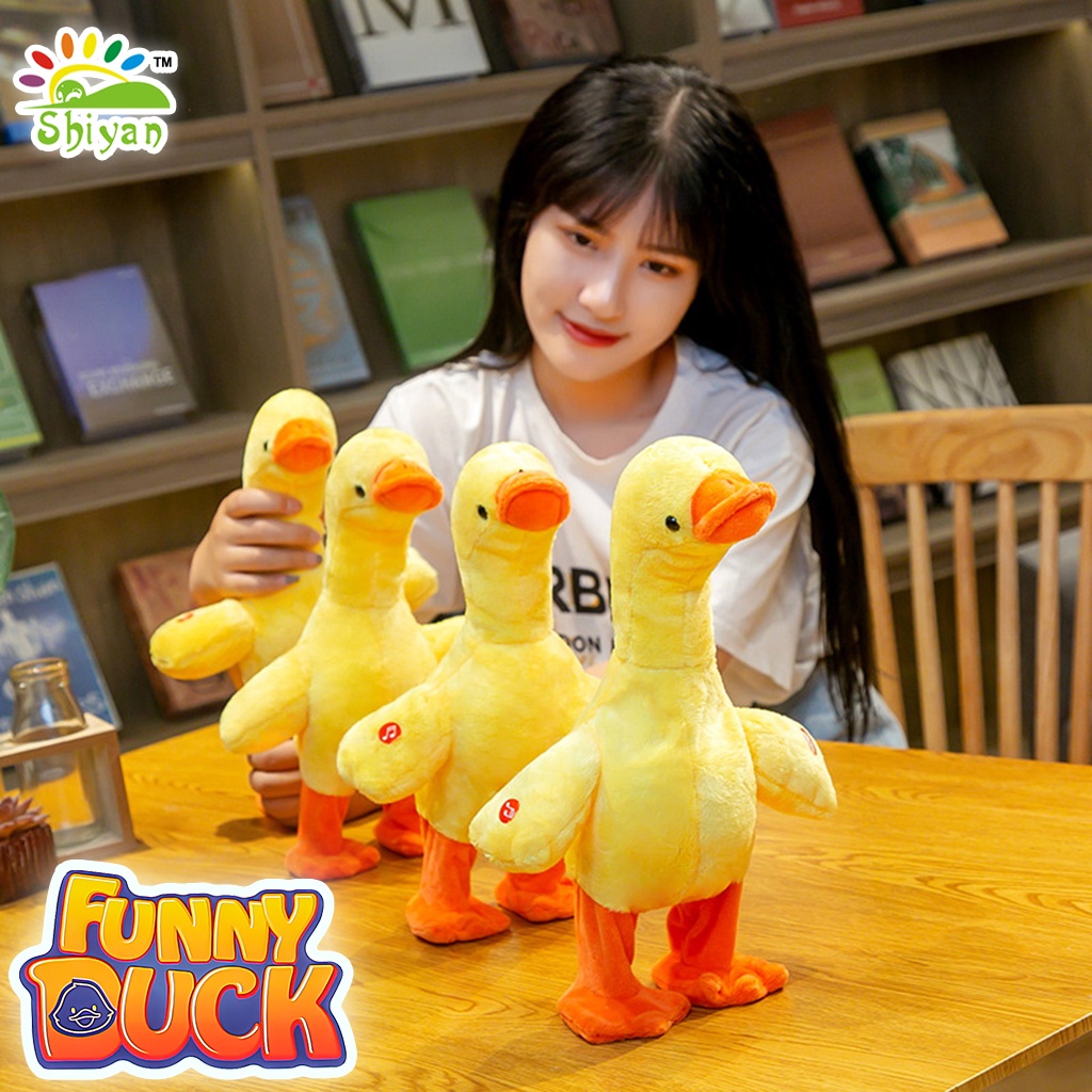 [Shiyan] mainan bebek meniru suara berbicara dengan musik talking duck musical toy