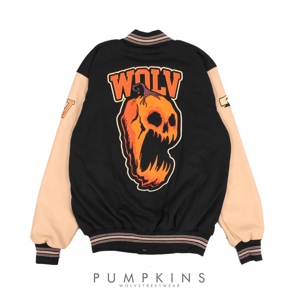 Jaket Varsity PUMPKINS – Black Edition Fashion Trendy Casual Pria Good Brand Quality Stylish